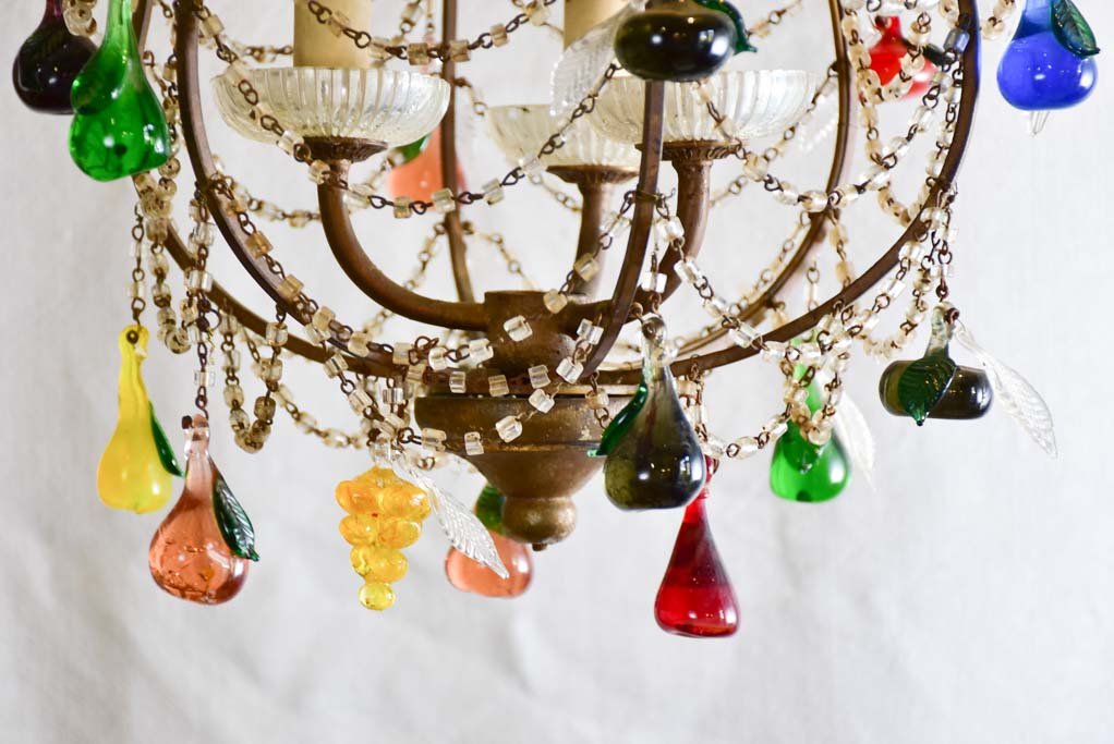 Maison Bagues style fruit chandelier 17¼"