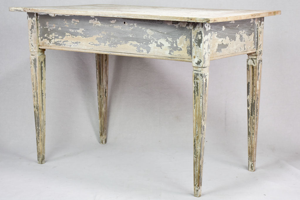 Late eighteenth-century Louis XVI French desk / table with tapered legs and drawer