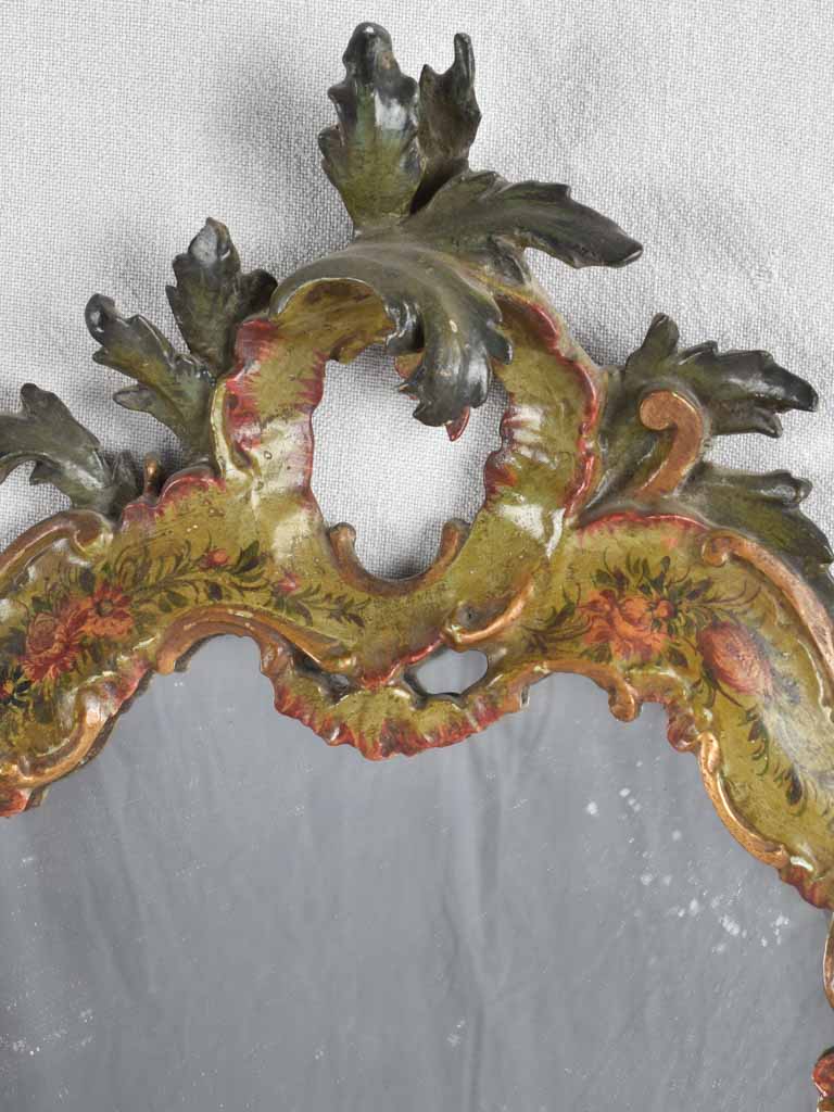 Pair of 19th century Italian mirrors painted frames 24¾" x 18"