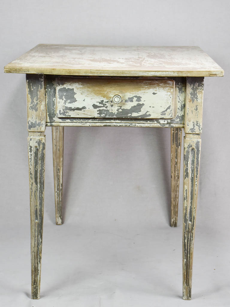 Late eighteenth-century Louis XVI French desk / table with tapered legs and drawer