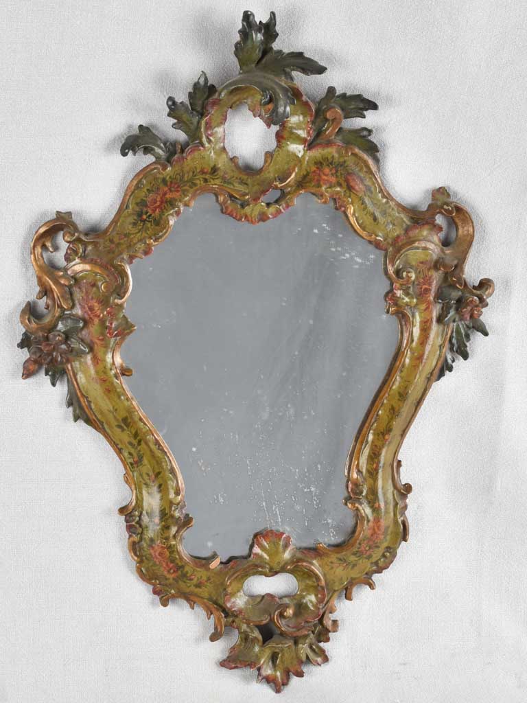 Pair of 19th century Italian mirrors painted frames 24¾" x 18"