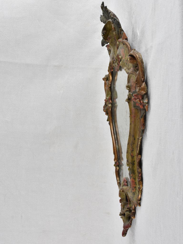 Pair of 19th century Italian mirrors painted frames 24¾" x 18"