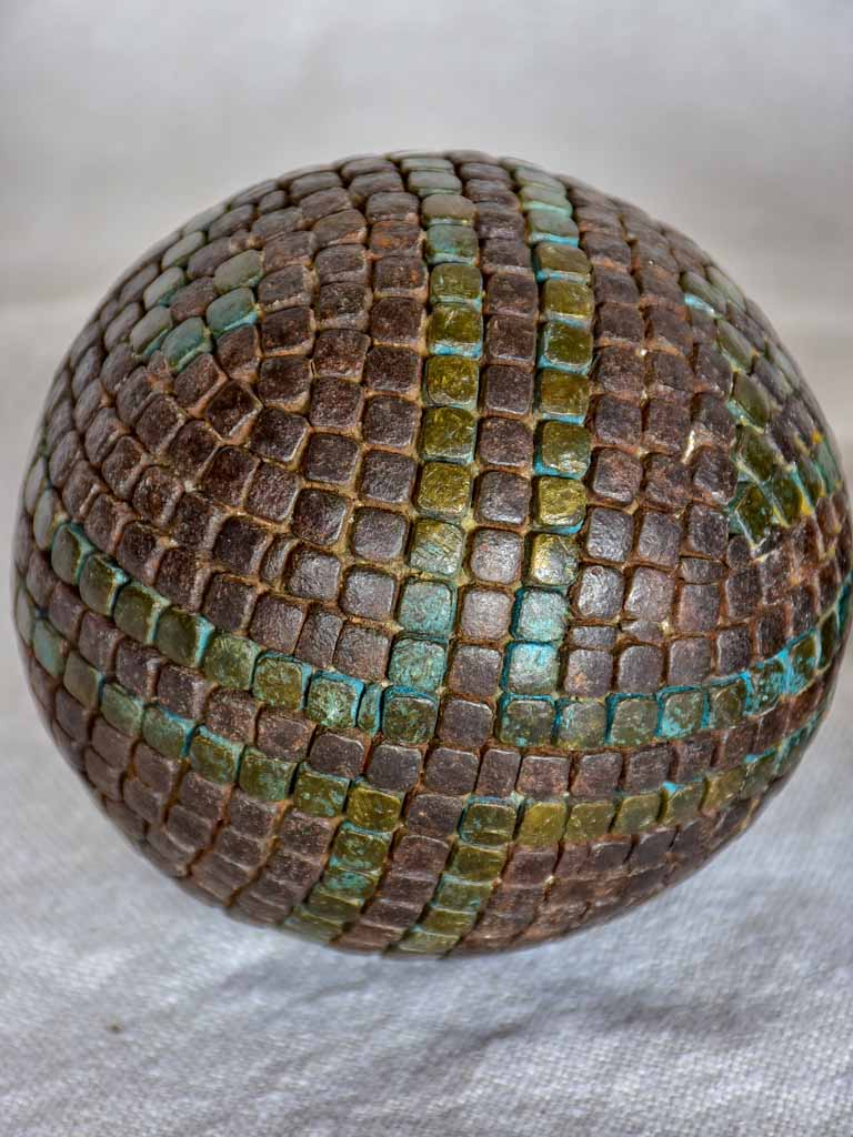 Pair of antique French petanque balls