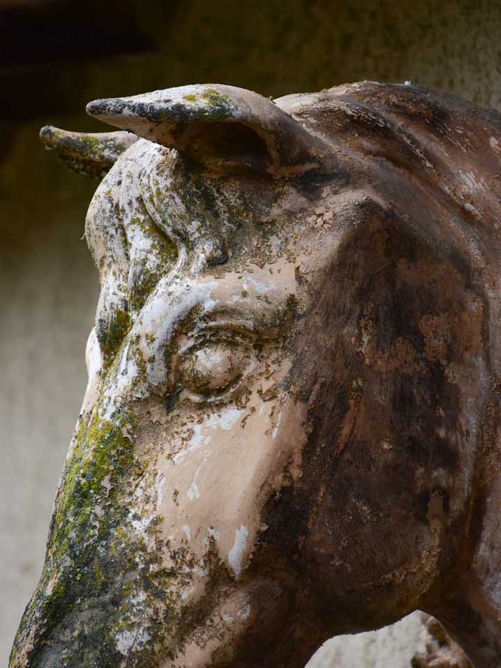 Antique French terracotta horse head 22½"