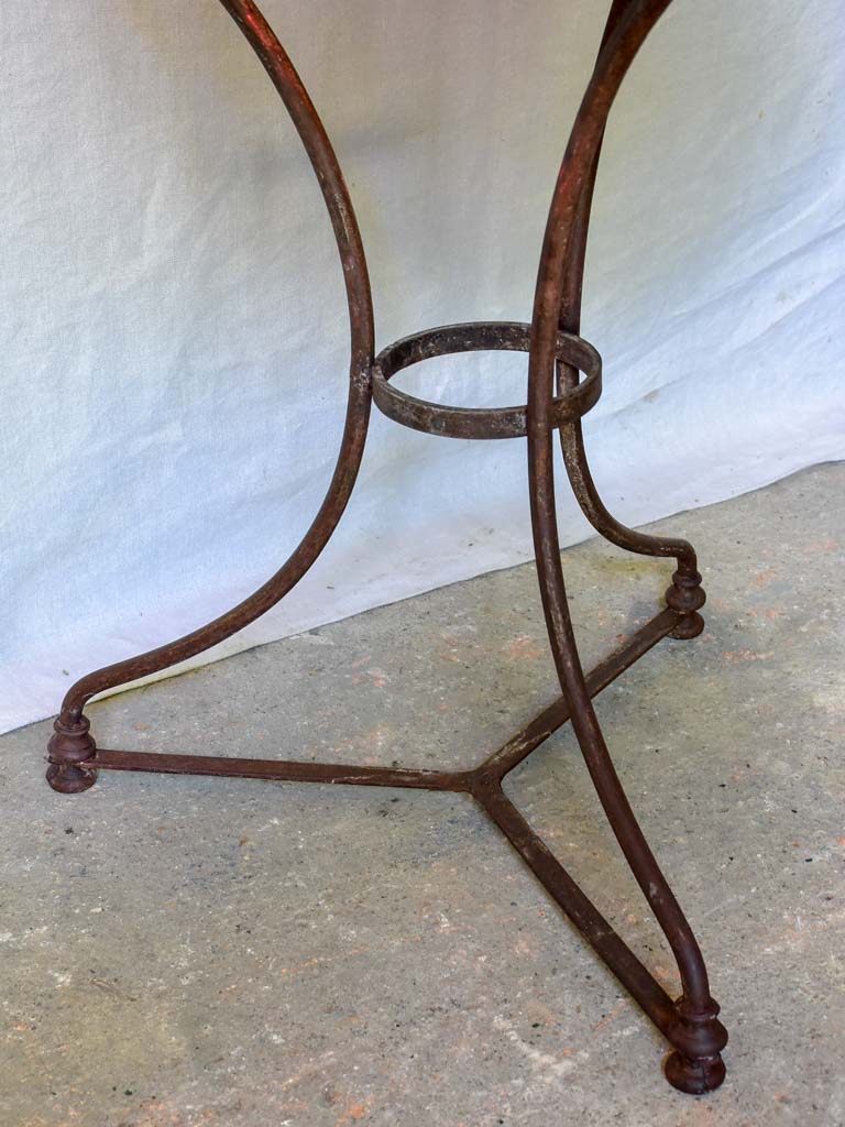 Early 20th Century French bistro table with mosaic monogram
