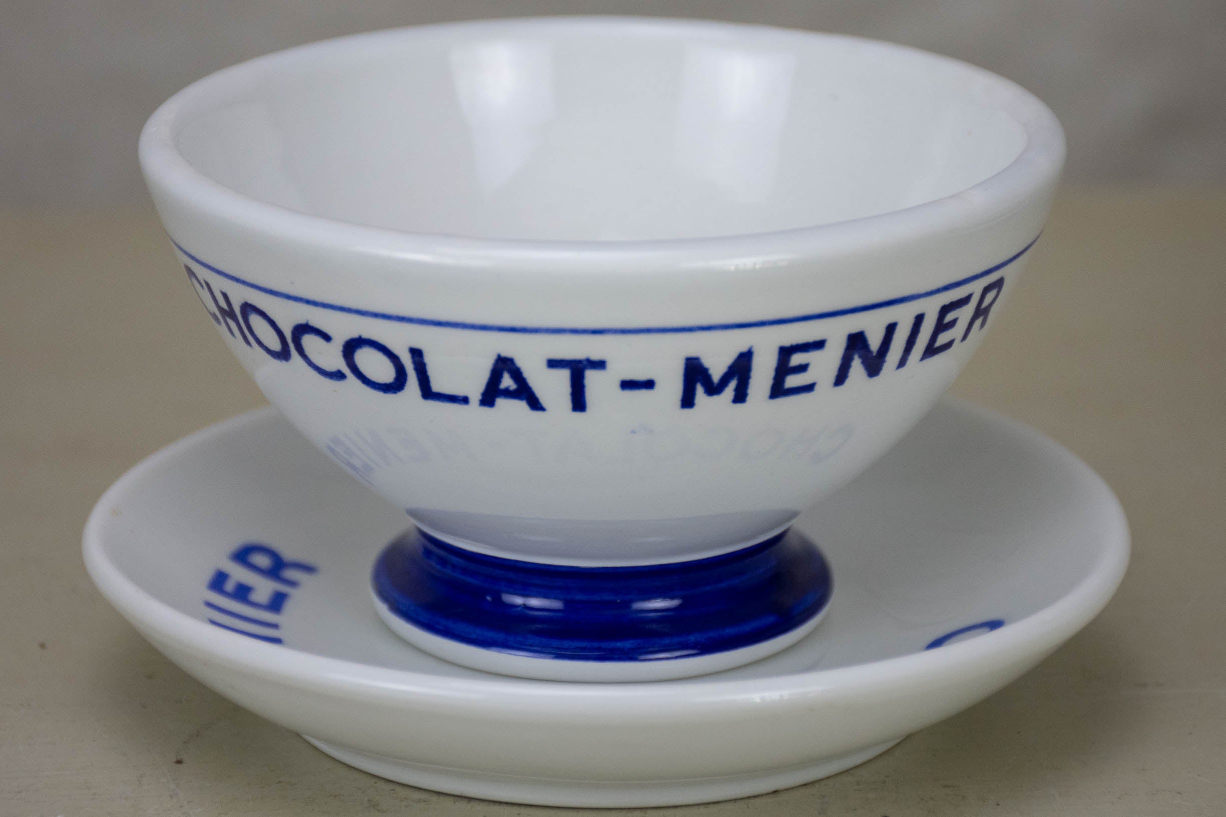 Chocolate Menier cups and saucers