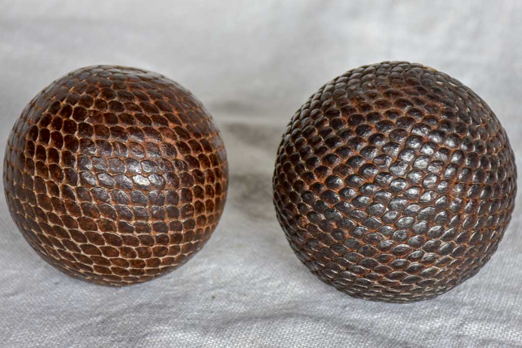 Pair of small antique French petanque balls - Boules