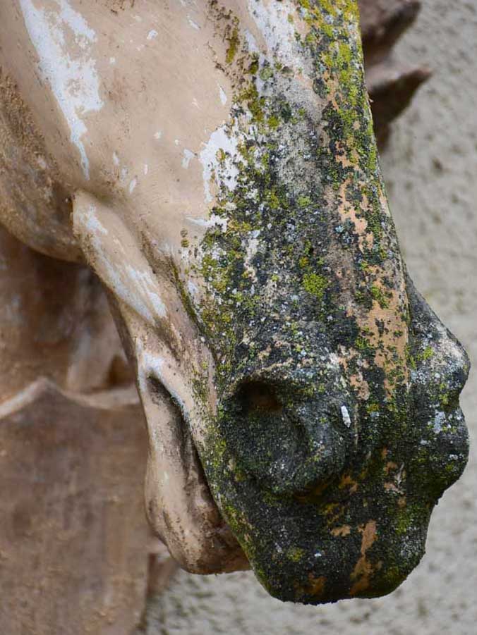 Antique French terracotta horse head 22½"