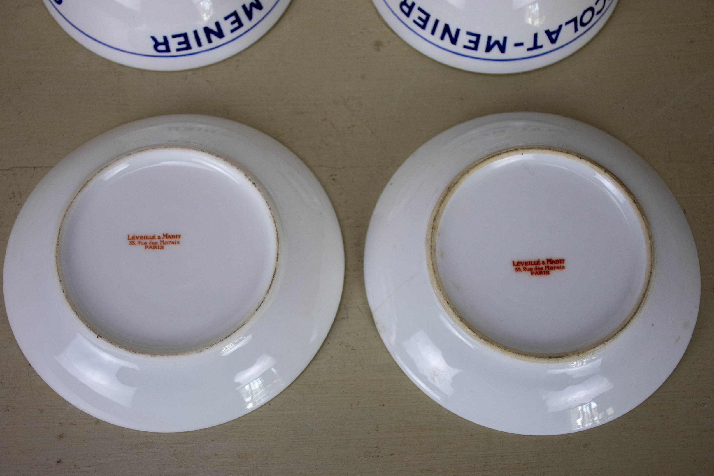 Chocolate Menier cups and saucers