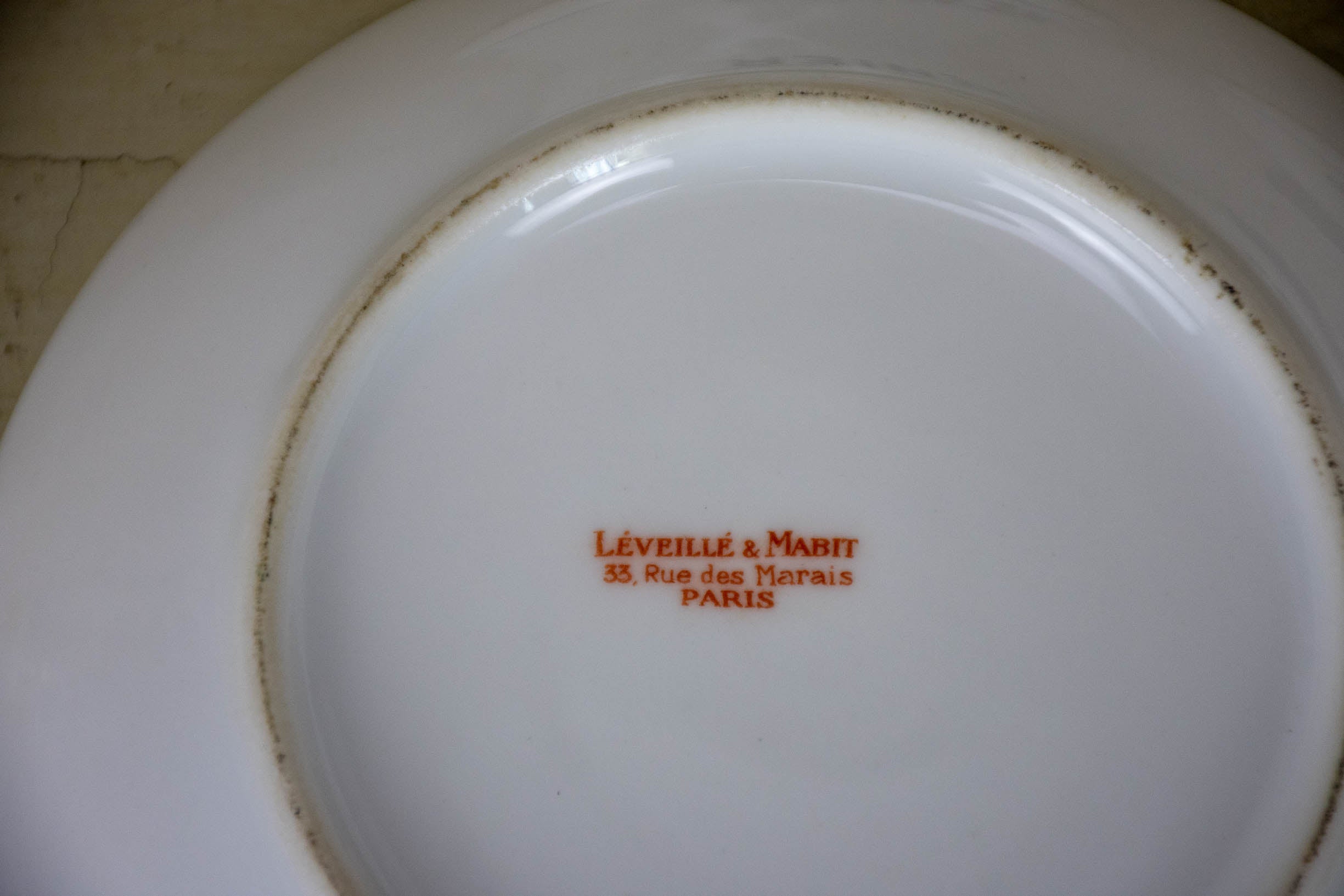 Chocolate Menier cups and saucers