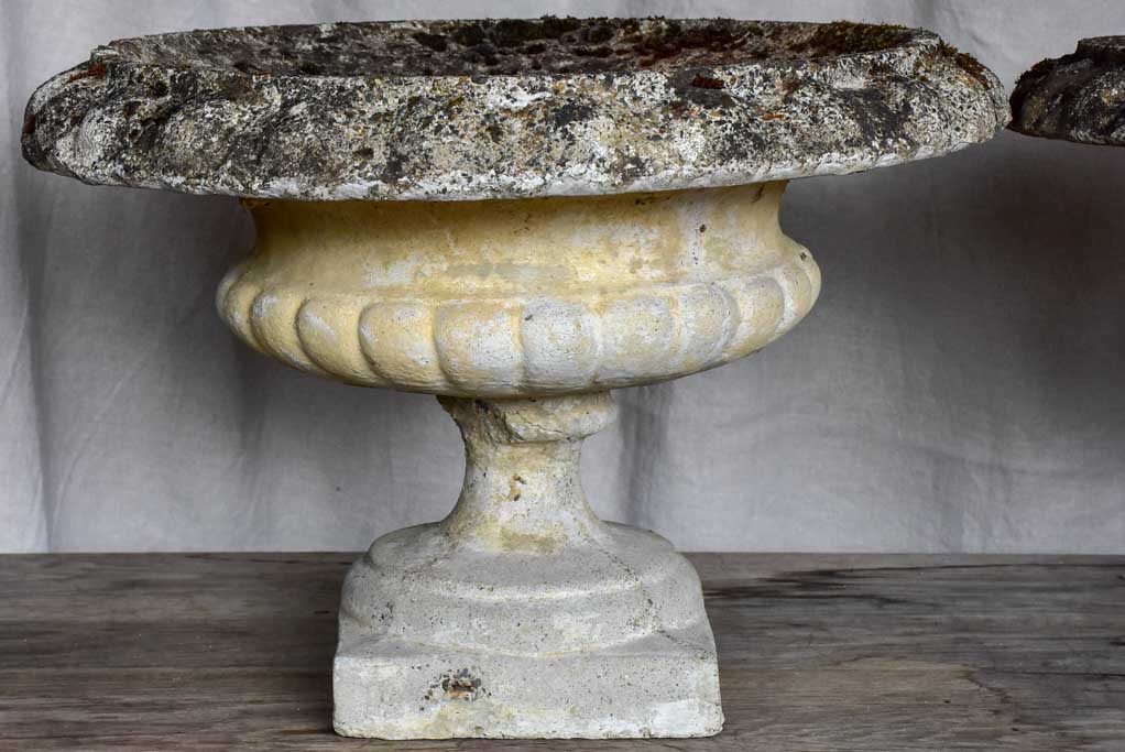 Pair of early 20th Century Chambord garden planters - concrete