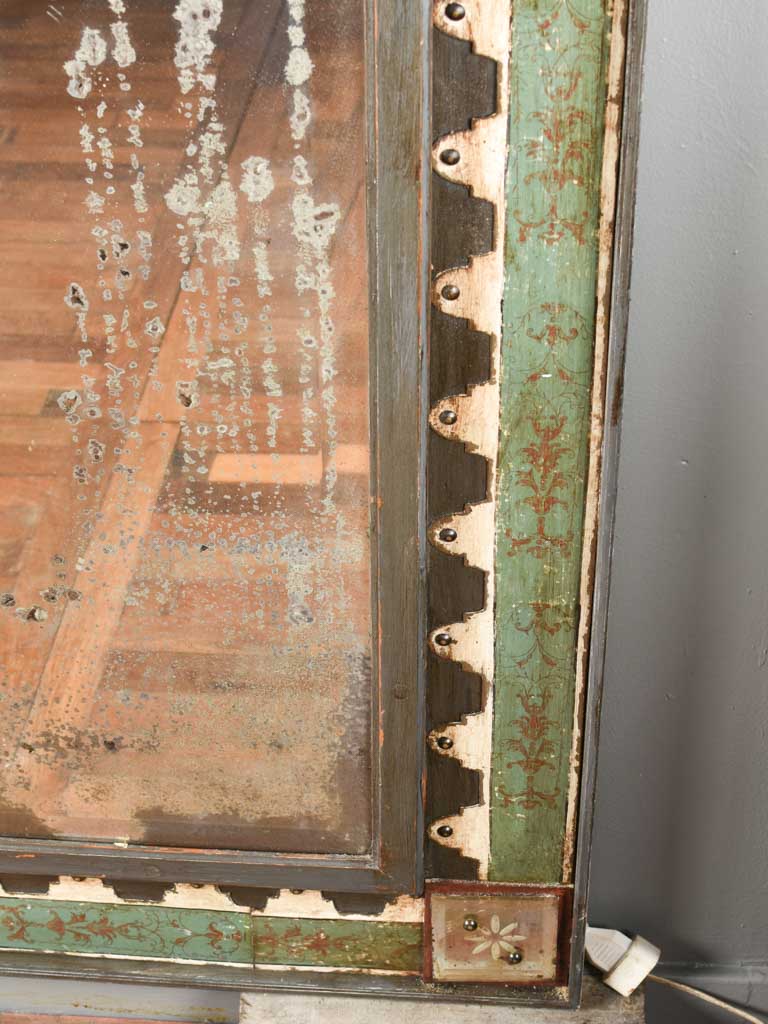 Antique mirror in frame made from salvaged elements 72¾" x 49½"