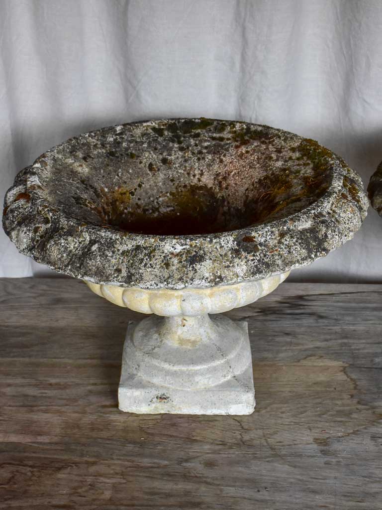 Pair of early 20th Century Chambord garden planters - concrete