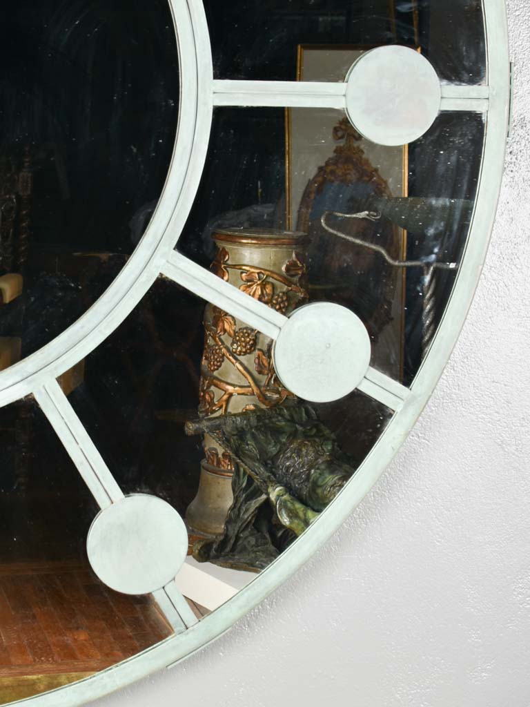 Extra large 19th century copper clock with mirror 66¼"