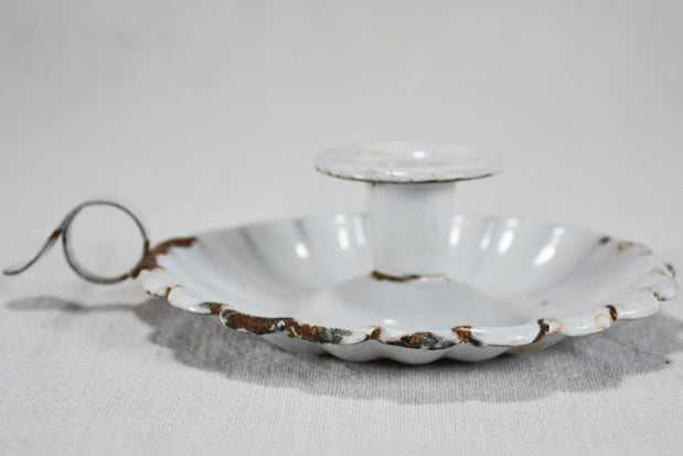 Late nineteenth-century Napoleon III enamel candle holder