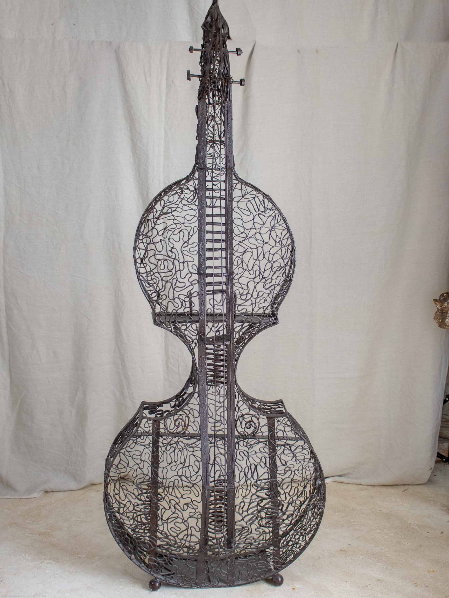Vintage French Wrought Iron Music Sculpture