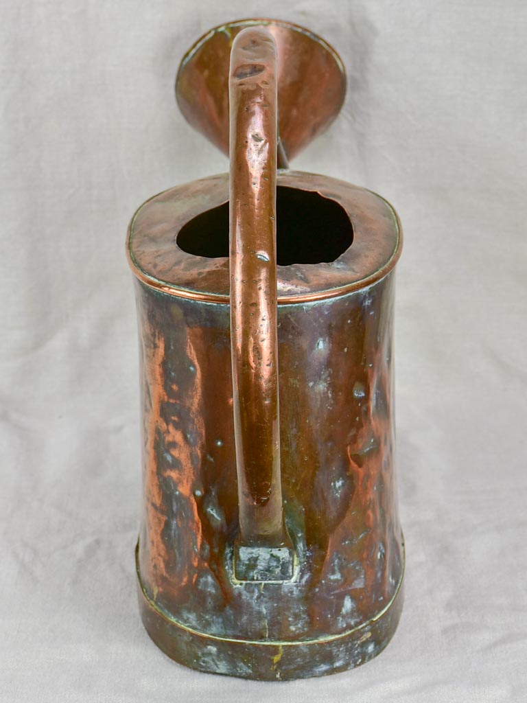 19th Century French copper watering can - oval