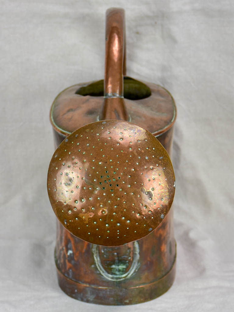 19th Century French copper watering can - oval