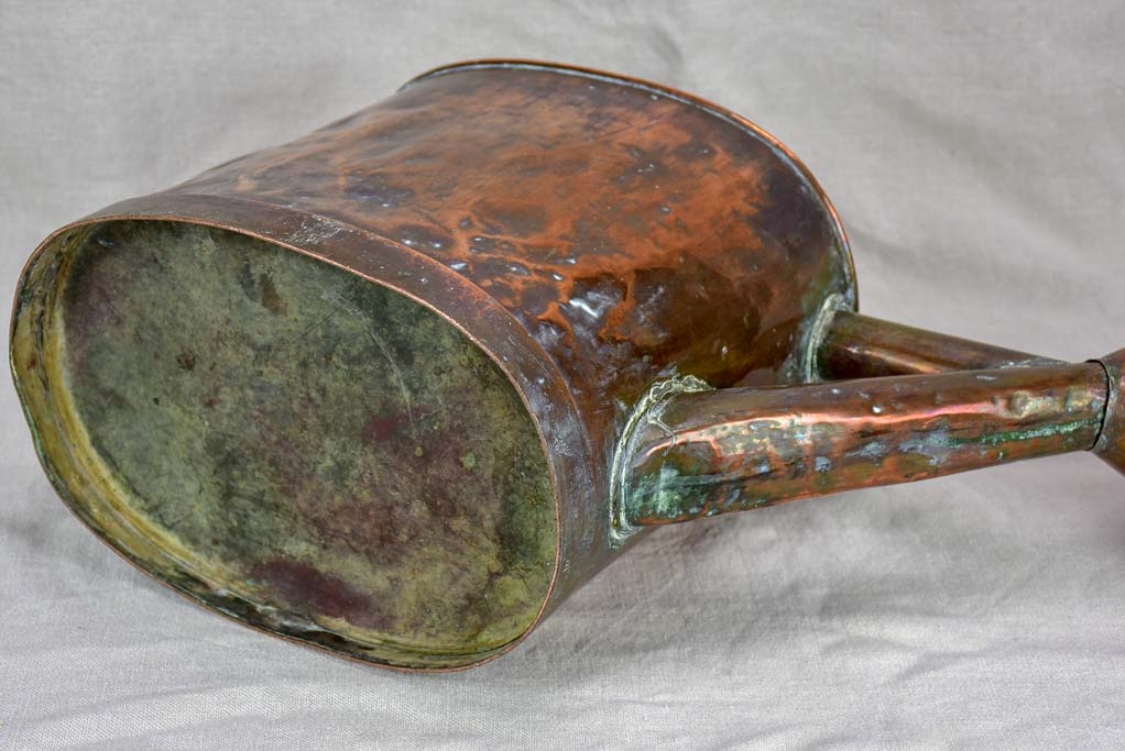 19th Century French copper watering can - oval