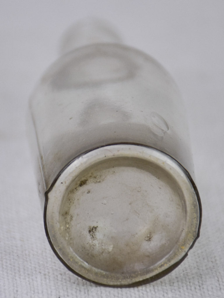 Miniature late 19th century blown glass bottle 4¾"