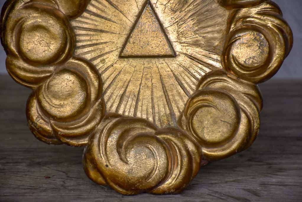 Gilded religious sunburst sculpture