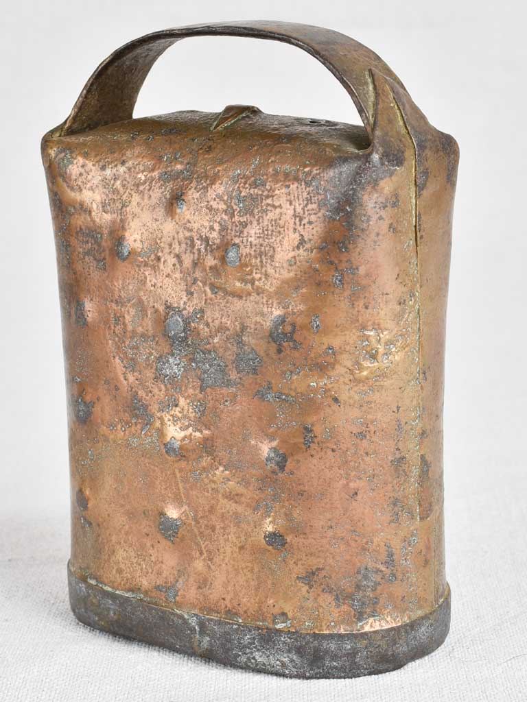 Antique French goat bell hammered texture 7"