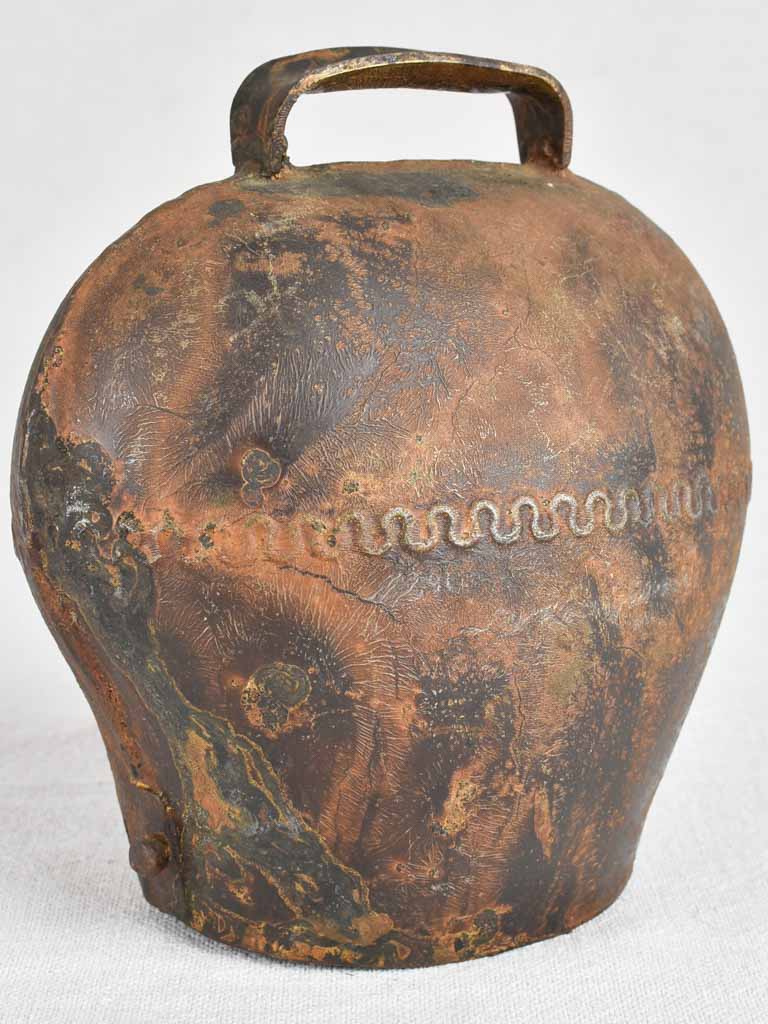 Superb antique French cowbell, 7½ inch