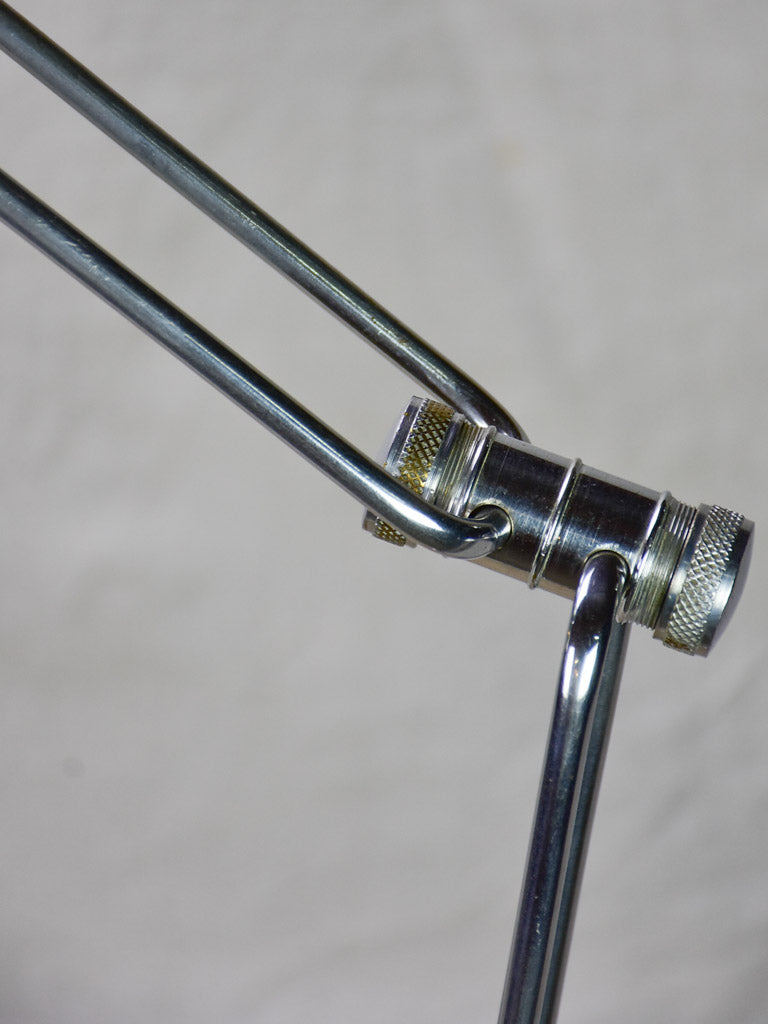Rare JUMO articulated clamp lamp from 1945-50 with bell-shaped shade