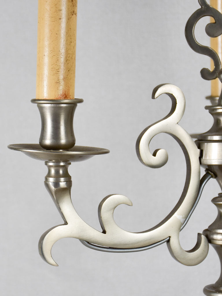 Pair of 1950s French candlestick lamps - 3 lights