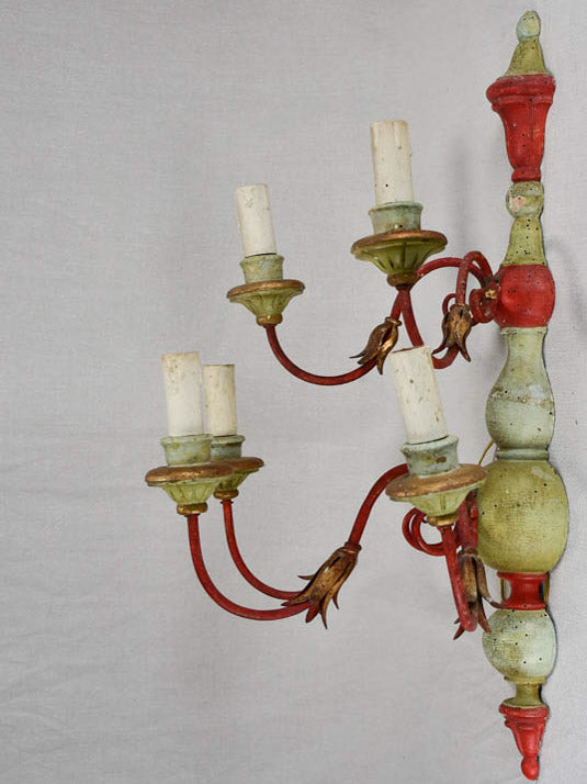 Pair of vintage Italian wall sconces / appliques 25½"