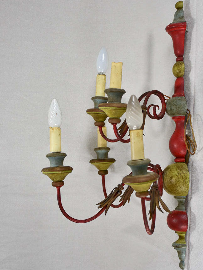Pair of vintage Italian wall sconces / appliques 25½"