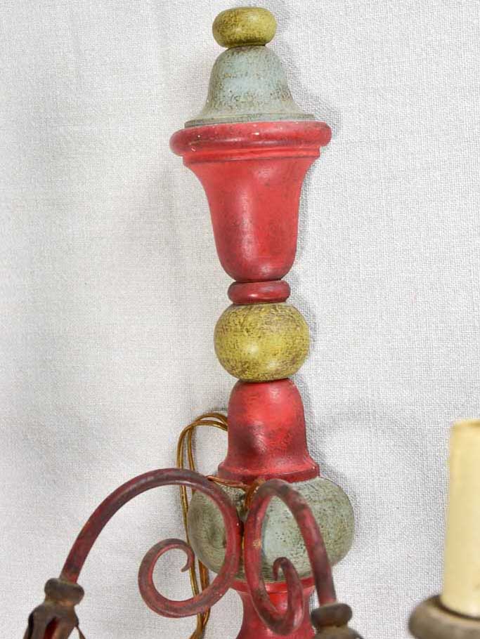 Pair of vintage Italian wall sconces / appliques 25½"