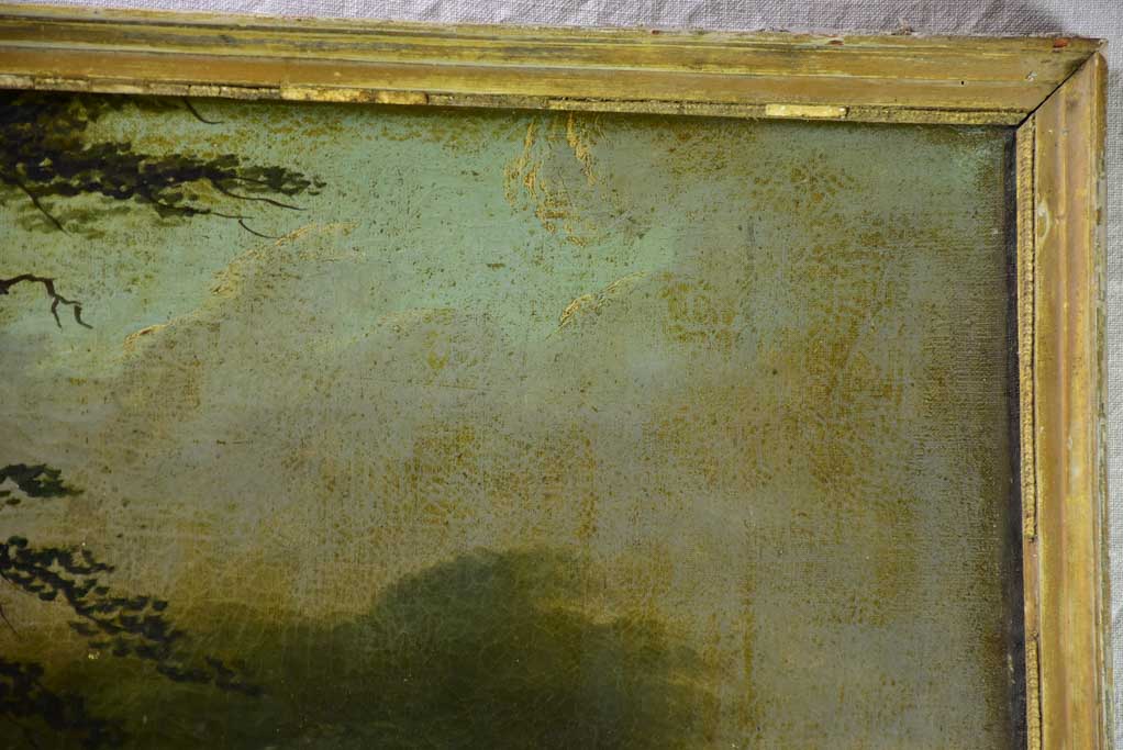 Early 19th Century Romantic oil on canvas with hidden declaration of love - anonymous 37" x 37½"