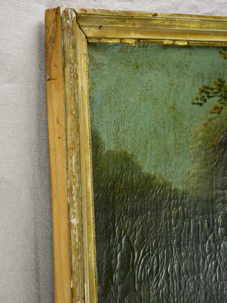 Early 19th Century Romantic oil on canvas with hidden declaration of love - anonymous 37" x 37½"