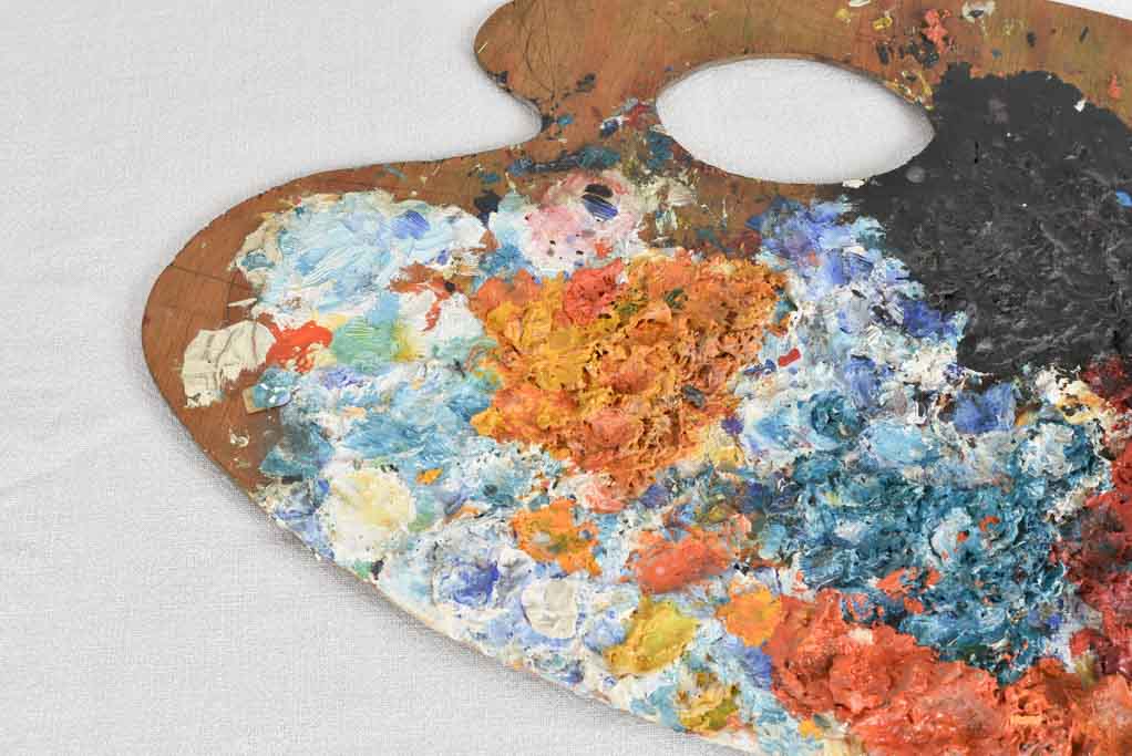 Rustic Paint-layered French artist’s palette
