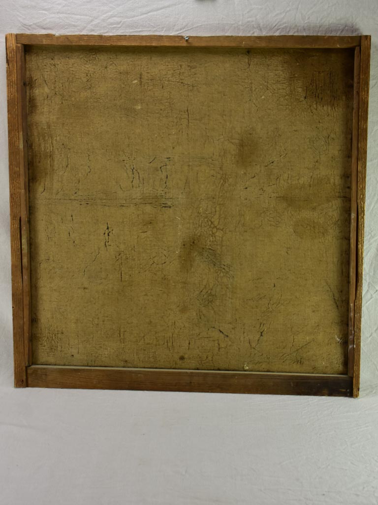 Early 19th Century Romantic oil on canvas with hidden declaration of love - anonymous 37" x 37½"