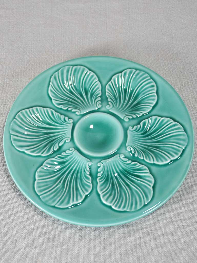 Antique ceramic oyster plates from Aubagne