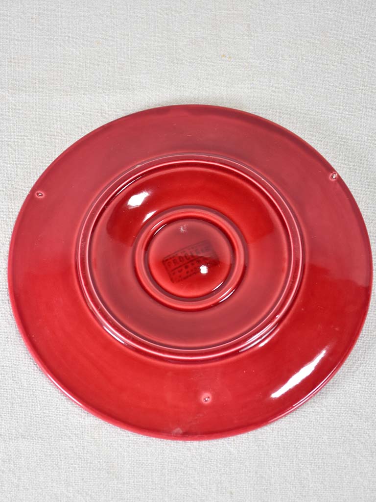 18-piece vintage Aubagne oyster plate set