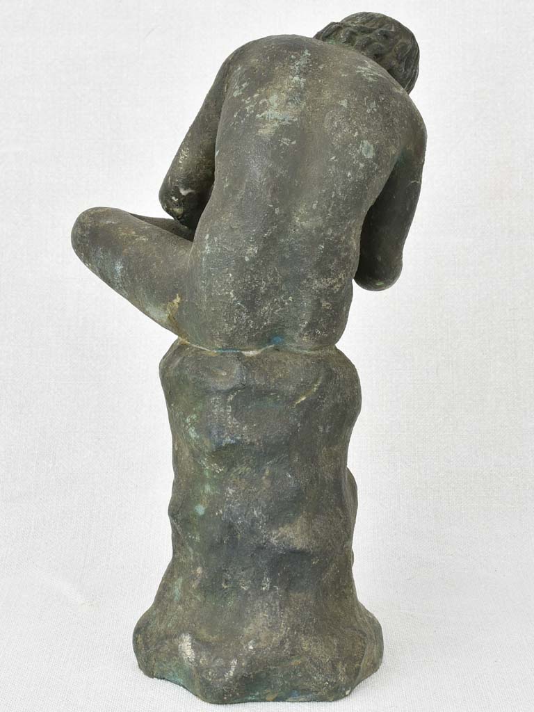 Early 20th century bronze statue Boy with Thorn / Spinario / Fedele 11½"
