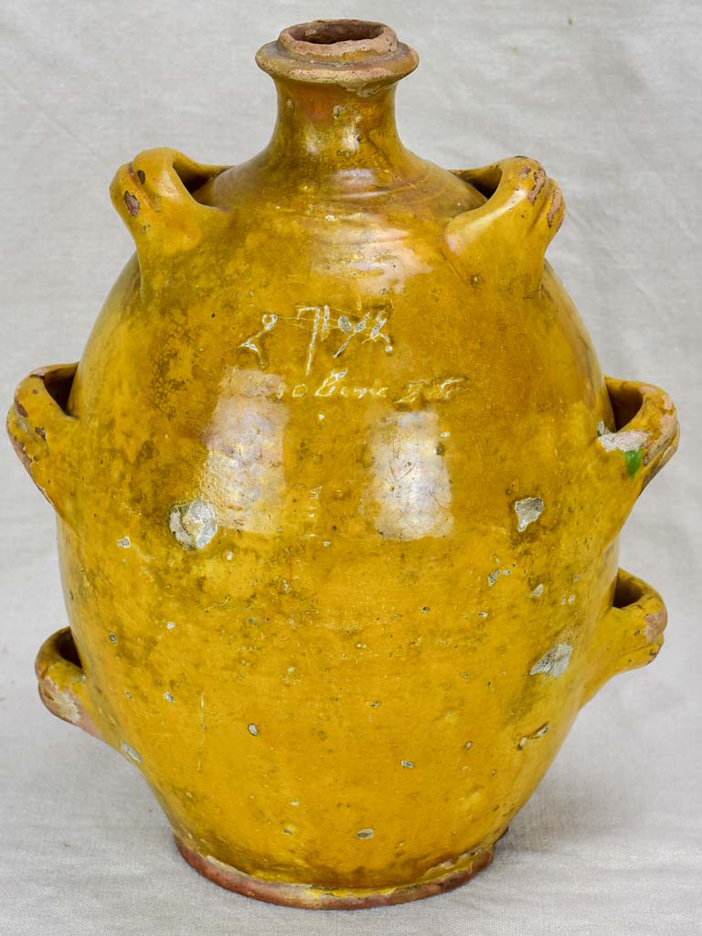 19th Century French Provincial conscience jug with six handles