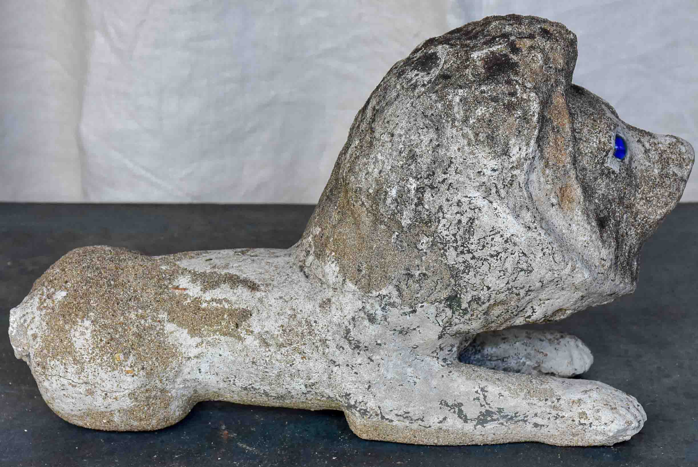 Mid-Century French garden sculpture of a lion