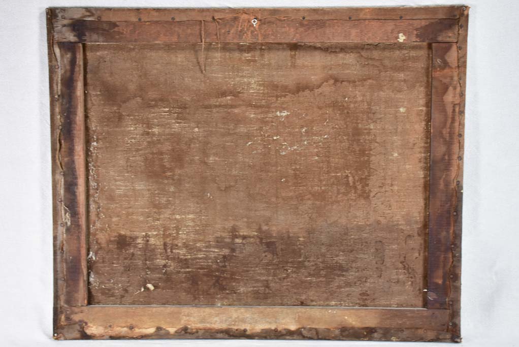 Pretty antique painting of angels on canvas 29¼" x 36½"