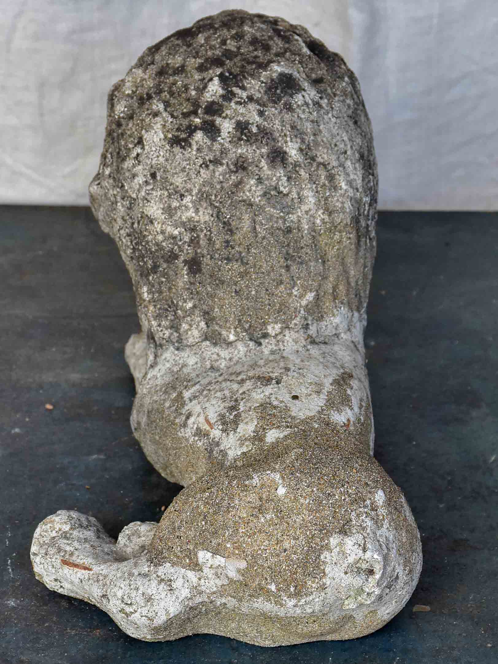 Mid-Century French garden sculpture of a lion
