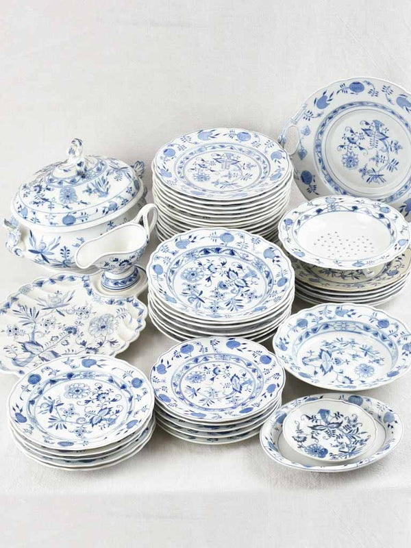 Antique German Meissen-Oignon dinnerware collection