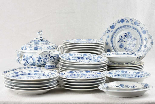 Curated late 19th-century blue dinner service