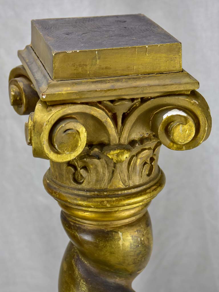 Pair of gilded Corinthian columns
