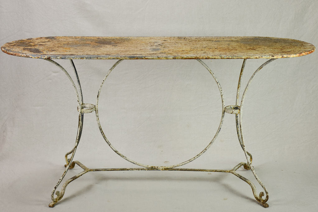Rare double metal garden table from the 1950's