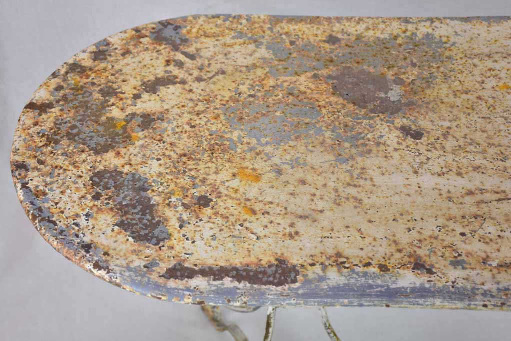 Rare double metal garden table from the 1950's