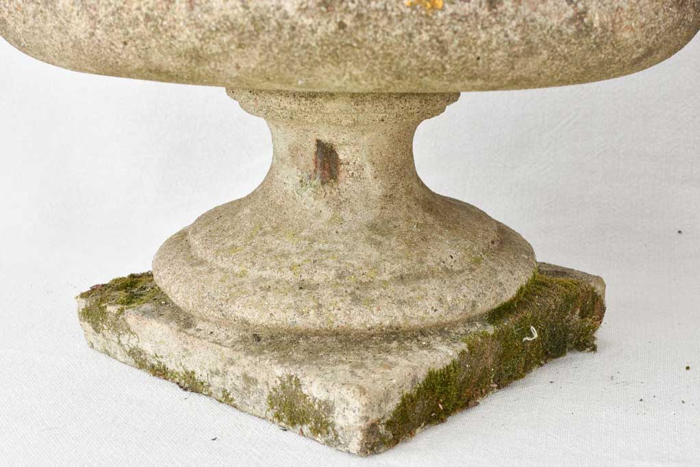 Pair of antique French cement Medici planters