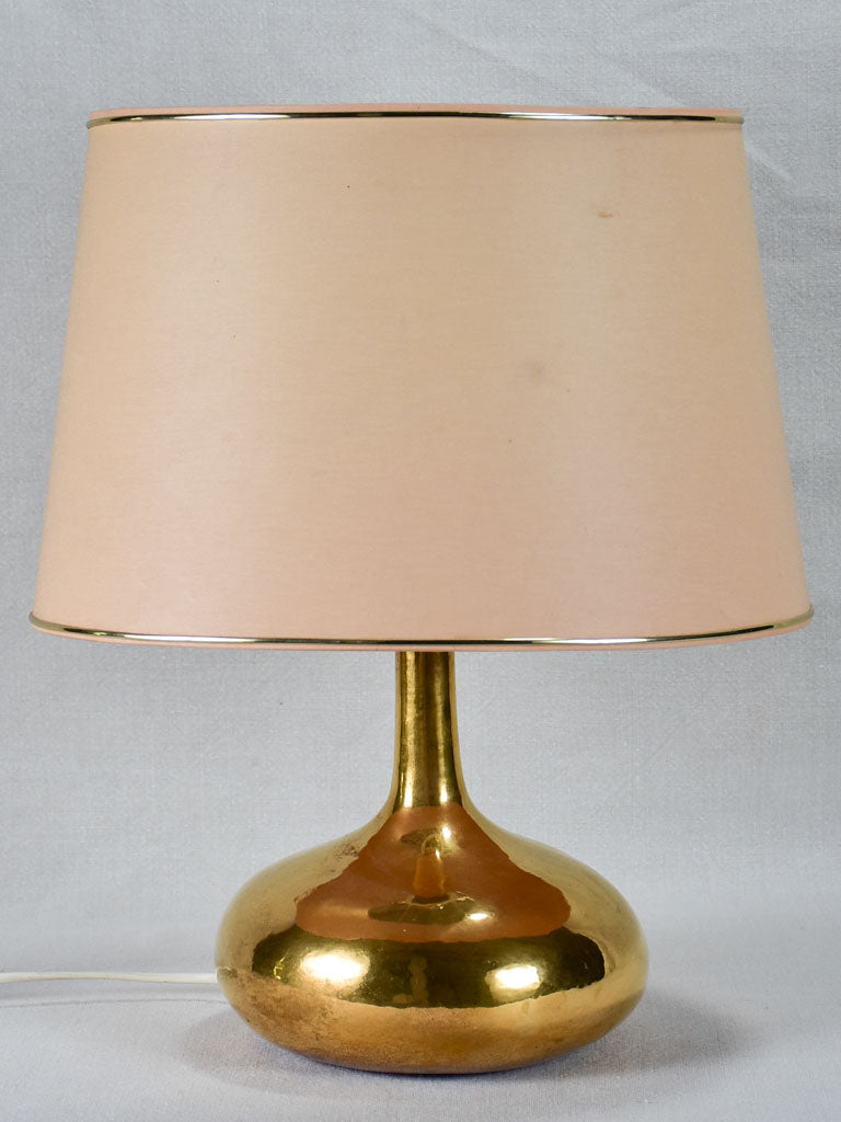 Vintage lamp with gold glass base - 19"